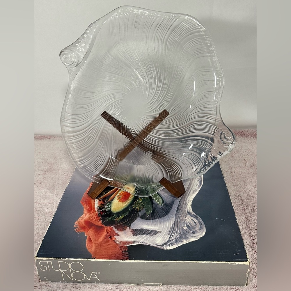 Studio Nova Clear Glass Decorative Plate